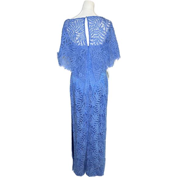 JS Collections Cowl Neck Lace Gown Dress - Picture 3 of 12